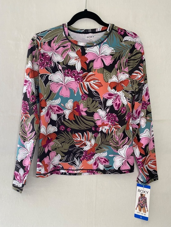 Roxy Other - Roxy Women's Rash Guard Multicolor Floral Pattern UPF 50+ Size Large
